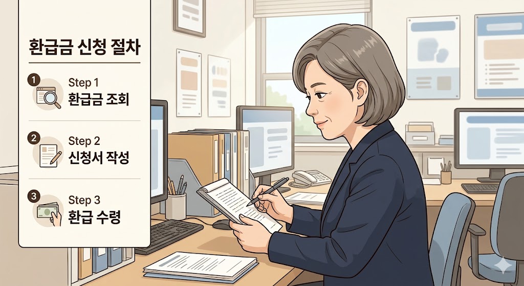 건강보험료 환급금 조회방법 The건강보험 앱 화면