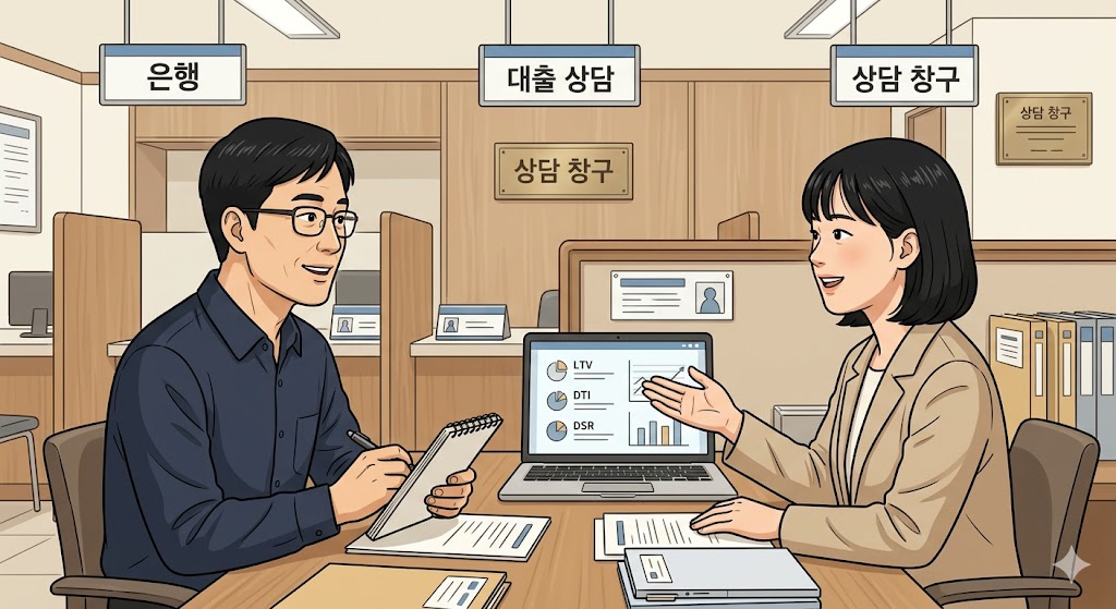 주택담보대출 LTV DTI DSR 계산 상담 창구 안내 본문 이미지