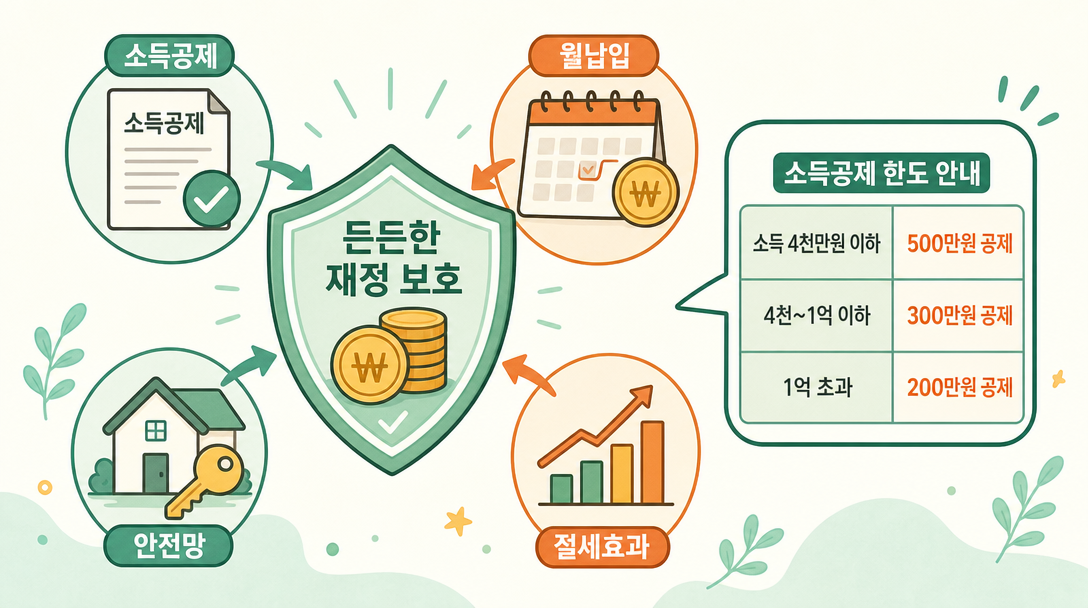 노란우산공제 신청방법 소득공제 한도 비교 일러스트