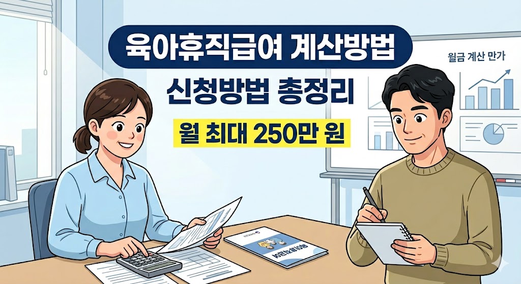 2026 육아휴직급여 계산방법 안내 — 통상임금 80% 월 최대 250만 원 총정리