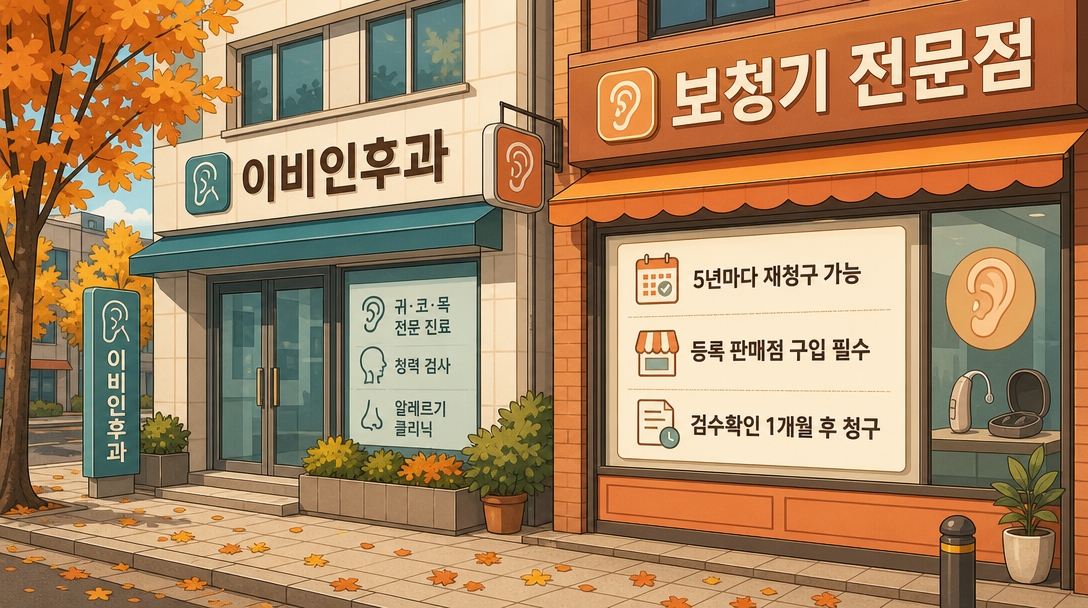노인 보청기 건강보험 지원 신청 절차 및 주의사항 일러스트
